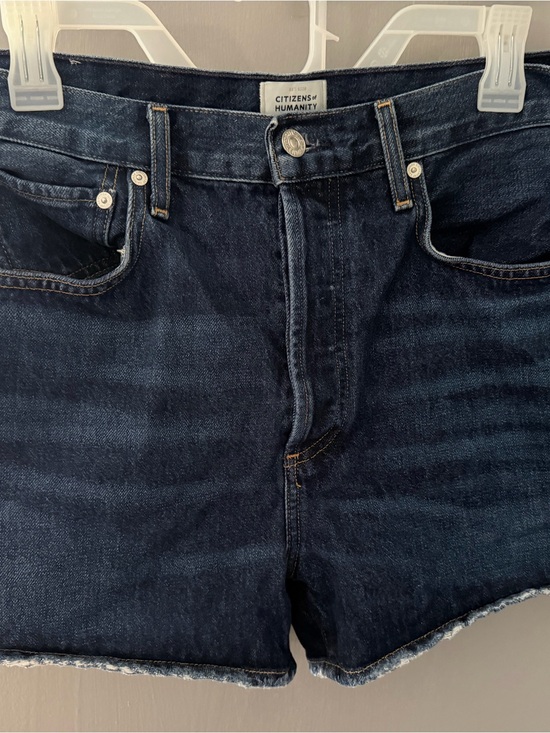 Citizens Of Humanity Pants - Citizens Of Humanity Indigo distressed Denim Shorts